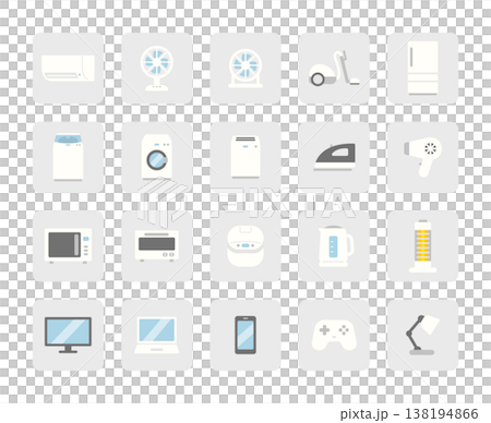 家電アイコンセット 138194866