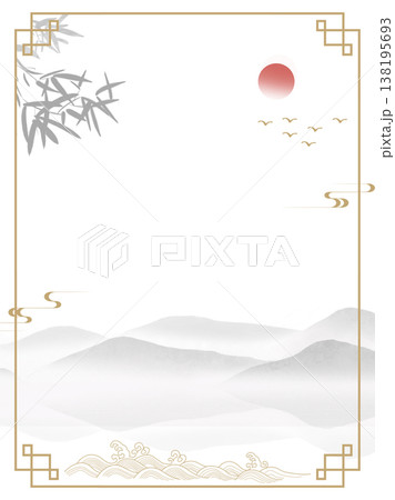 Chinese style ancient landscape and flower-and-bird illustration background Chinese style ancient landscape and flower-and-bird illustration background 138195693