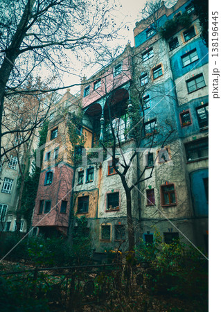Colored Building In The Nature Of Austria Colored Building In The Nature Of Austria 138196445