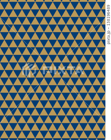 藍色と偽金の鱗文様の背景 138196489