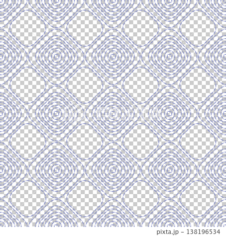 Japanese Sashiko Embroidery Seamless Pattern, Traditional Lavender Blue Fondant Cloisonne and Concentric Geometric Stitching, Oriental Textile Texture Japanese Sashiko Embroidery Seamless Pattern, Traditional Lavender Blue Fondant Cloisonne and Concentric Geometric Stitching, Oriental Textile Texture 138196534