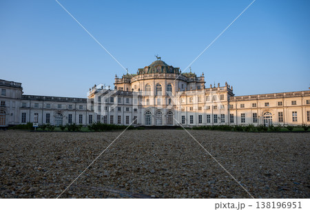 Stupinigi, turin, italy. March 23, 2026. Stupinigi, turin, italy. Palazzina di caccia, a baroque landmark, stands under a clear sky, showcasing its grand architecture 138196951