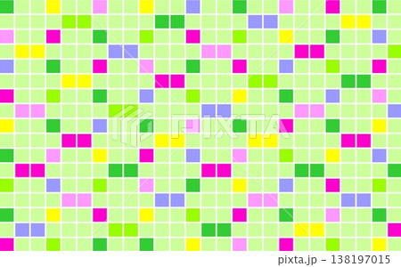 幾何学模様 四角形 ピンク グリーン 幾何学模様 四角形 ピンク グリーン 138197015