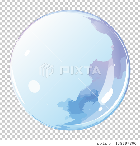 水彩風格的肥皂泡 水彩風格的肥皂泡 138197800