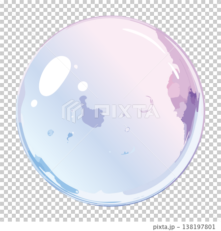 水彩風格的肥皂泡 138197801