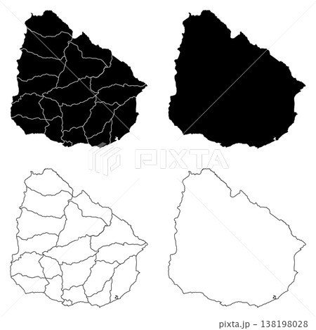 Uruguay Outline and Solid Fill Map Set. Uruguay Outline and Solid Fill Map Set. 138198028