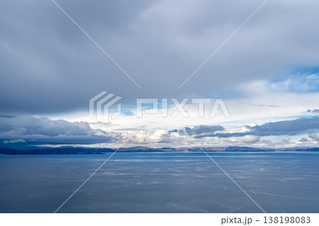 View of Lake Titicaca from Amantani Island under stormy clouds View of Lake Titicaca from Amantani Island under stormy clouds 138198083