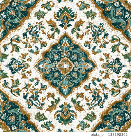 vintage seamless pattern with watercolor flowers vintage seamless pattern with watercolor flowers 138198361