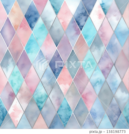 watercolor painting of leaf and flowers pattern watercolor painting of leaf and flowers pattern 138198773