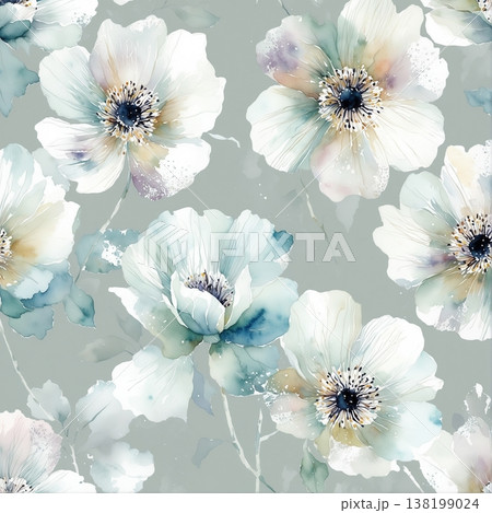 vintage style of tapestry flowers fabric pattern 138199024
