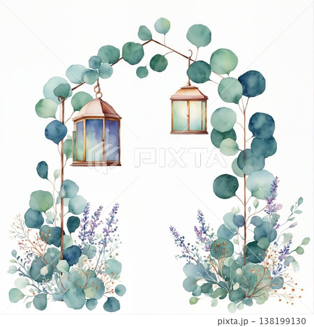 abstract pattern of flower and leaves abstract pattern of flower and leaves 138199130