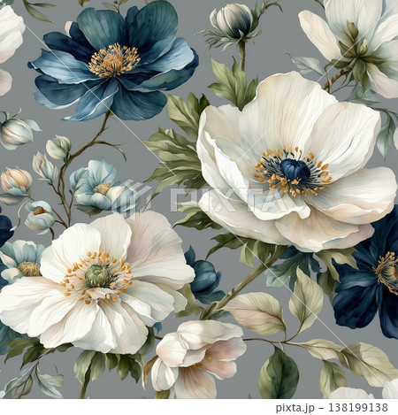 abstract pattern of flower and leaves abstract pattern of flower and leaves 138199138