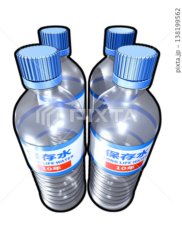 保存水　防災対策イメージ　(白バック) 138199562