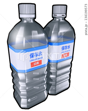 保存水　防災対策イメージ　(白バック) 138199573