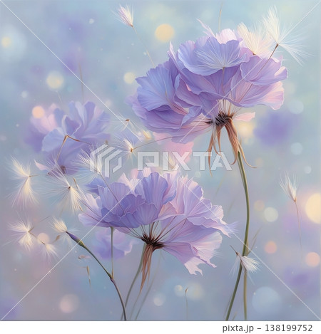 watercolor painting of leaf and flowers pattern watercolor painting of leaf and flowers pattern 138199752