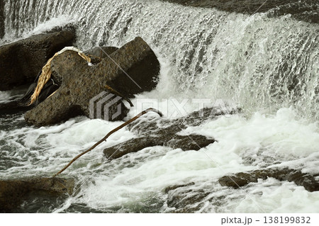 河川の氾濫・増水 溢水 越水 A river overflows 河川の氾濫・増水 溢水 越水 A river overflows 138199832