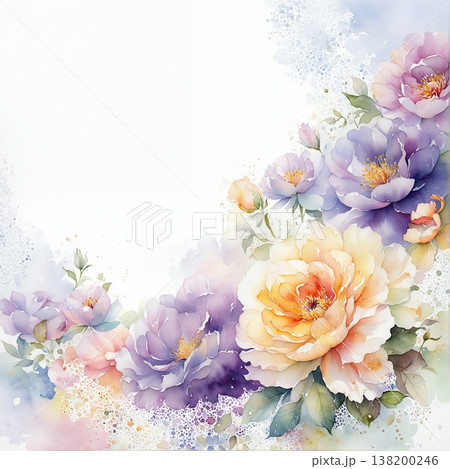 watercolor painting of flowers watercolor painting of flowers 138200246
