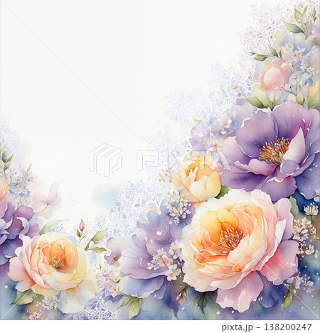 watercolor painting of flowers watercolor painting of flowers 138200247