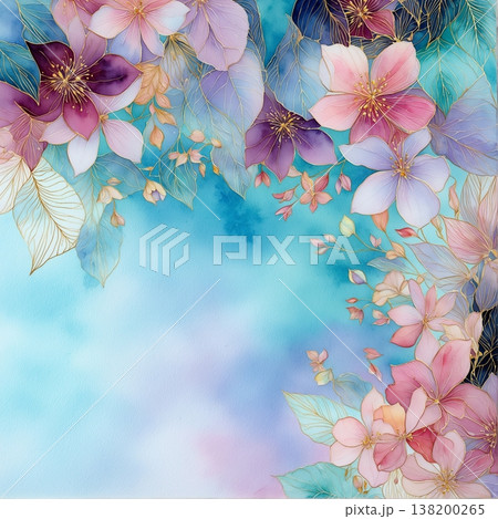 watercolor painting of flowers watercolor painting of flowers 138200265