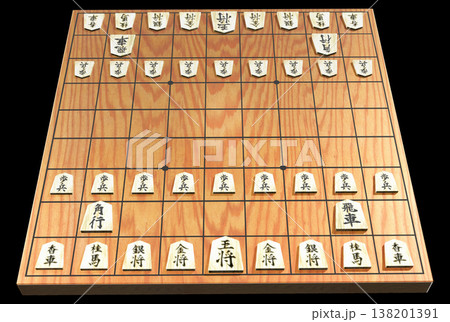 将棋(3DCG)黒バック 将棋(3DCG)黒バック 138201391