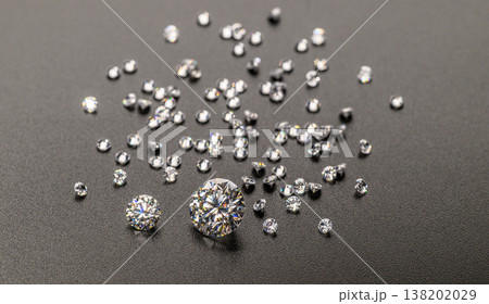 Black background with diamond fragments 138202029