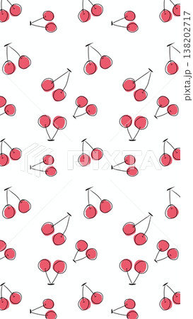 cherries seamless pattern with cherry 138202717