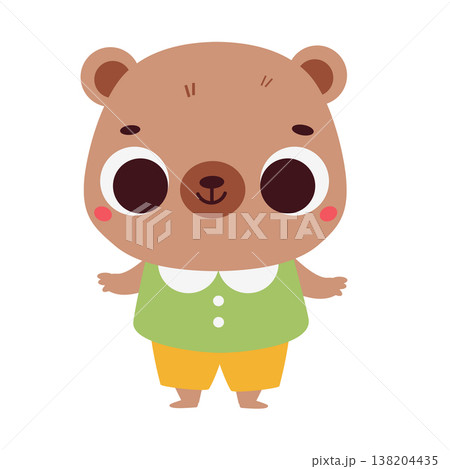 Cute bear. Cartoon kawaii animal character for kids and children 138204435