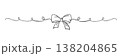 Chalk coquette bow on ribbon. Hand drawn vector illustration isolated on white background for design template wedding, Birthday, Christmas decoration or discount, sale. EPS10 138204865