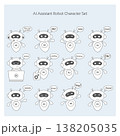 AI Assistant Robot Character Set, Chatbot UI Icons, Customer Support Bot, Vector Illustration Collection 138205035