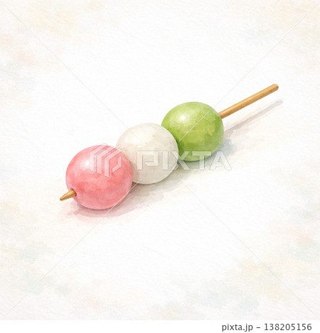 団子シリーズ：団子串を斜めに配した背景 138205156