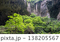 Lush Green Vegetation Against Massive Walls Inside Devetashka Cave 138205567