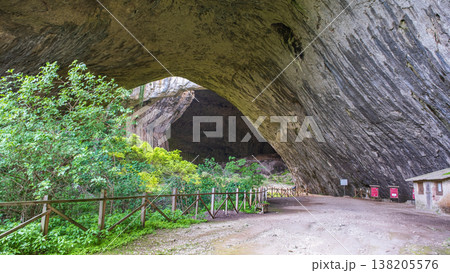 Vast Interior Archway and Entrance of Devetashka Cave 138205576