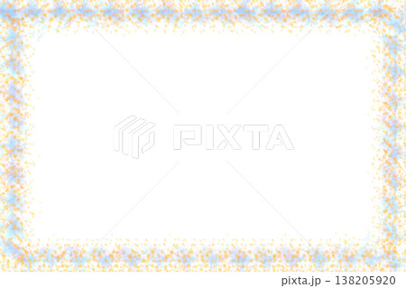 Pale blue frame with orange spotted for advertisement 138205920