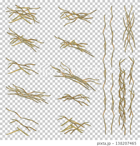 Watercolor hay and straw elements in various shapes and arrangements. Natural rustic textures ideal for farm branding, rabbit care products, packaging, organic design, and countryside or seasonal Watercolor hay and straw elements in various shapes and arrangements. Natural rustic textures ideal for farm branding, rabbit care products, packaging, organic design, and countryside or seasonal 138207465