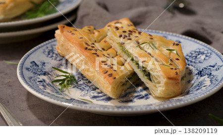 Typical portuguese snack with spinach 138209119
