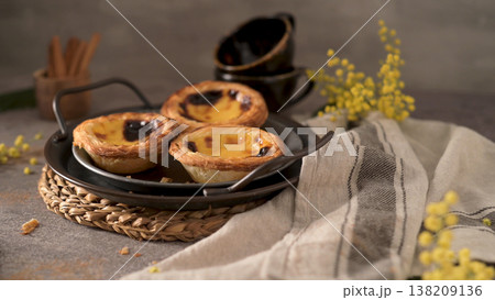 Portuguese Custard Tarts 138209136