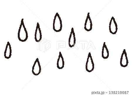 雨の線画イラスト2 雨の線画イラスト2 138210087