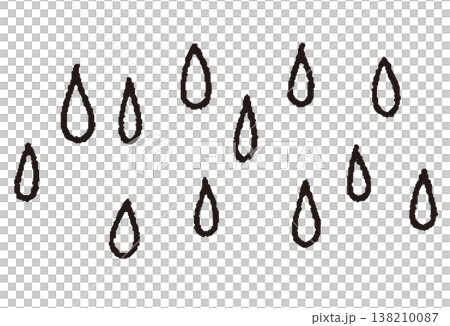 雨の線画イラスト2 雨の線画イラスト2 138210087