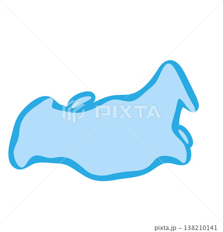 Russia country silhouette. Vector map silhouette. Blue smooth shape like water drop or splash Russia country silhouette. Vector map silhouette. Blue smooth shape like water drop or splash 138210141