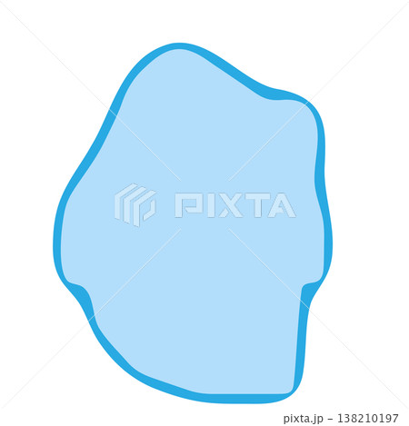 Eswatini country silhouette. Vector map silhouette. Blue smooth shape like water drop or splash Eswatini country silhouette. Vector map silhouette. Blue smooth shape like water drop or splash 138210197