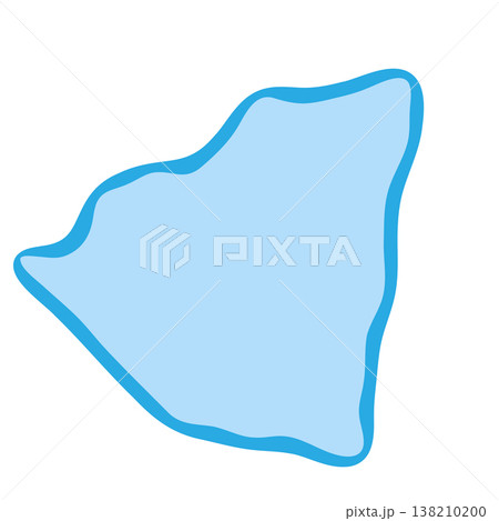 Nicaragua country silhouette. Vector map silhouette. Blue smooth shape like water drop or splash 138210200