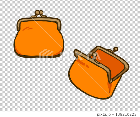 Simple orange coin purse set - hand-drawn illustration material Simple orange coin purse set - hand-drawn illustration material 138210225