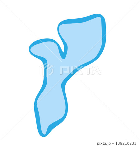 Mozambique country silhouette. Vector map silhouette. Blue smooth shape like water drop or splash Mozambique country silhouette. Vector map silhouette. Blue smooth shape like water drop or splash 138210233