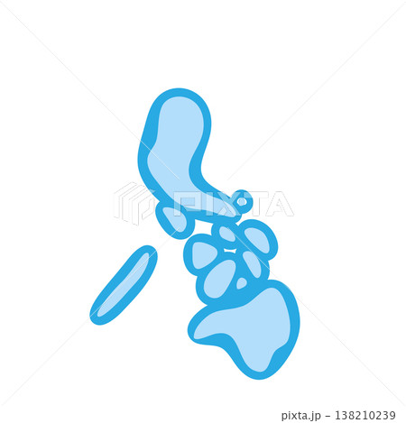 Philippines country silhouette. Vector map silhouette. Blue smooth shape like water drop or splash Philippines country silhouette. Vector map silhouette. Blue smooth shape like water drop or splash 138210239