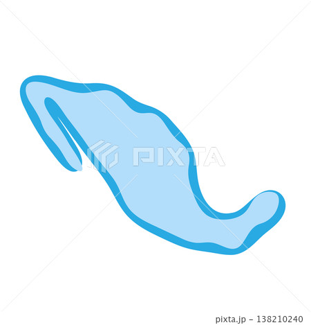 Mexico country silhouette. Vector map silhouette. Blue smooth shape like water drop or splash Mexico country silhouette. Vector map silhouette. Blue smooth shape like water drop or splash 138210240