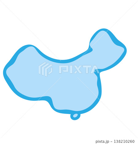 China country silhouette. Vector map silhouette. Blue smooth shape like water drop or splash China country silhouette. Vector map silhouette. Blue smooth shape like water drop or splash 138210260