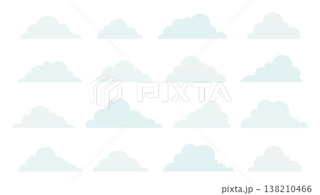 雲 アイコン 素材 イラスト ベクター セット 複数 フラット 空 天気 曇り空 装飾 囲み 雲 アイコン 素材 イラスト ベクター セット 複数 フラット 空 天気 曇り空 装飾 囲み 138210466
