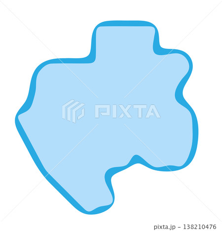 Gabon country silhouette. Vector map silhouette. Blue smooth shape like water drop or splash Gabon country silhouette. Vector map silhouette. Blue smooth shape like water drop or splash 138210476