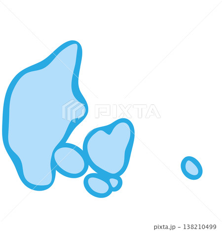 Denmark country silhouette. Vector map silhouette. Blue smooth shape like water drop or splash Denmark country silhouette. Vector map silhouette. Blue smooth shape like water drop or splash 138210499