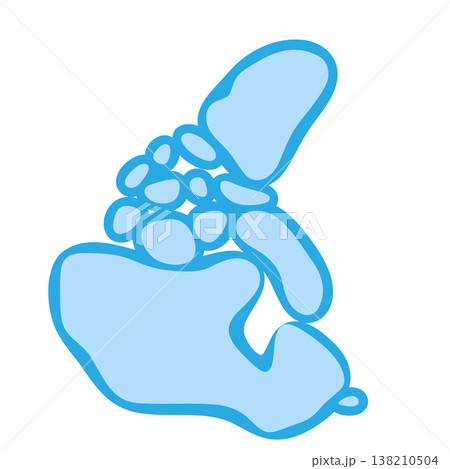 Canada country silhouette. Vector map silhouette. Blue smooth shape like water drop or splash Canada country silhouette. Vector map silhouette. Blue smooth shape like water drop or splash 138210504